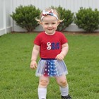Toddler Baby Girl 4th Of July Outfit Short Sleeve T 18-24 Months A-red Usa