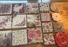 Flower Paper Napkins For Decoupage Crafting Lot Of 20 Flowers Printed