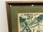 Sacred Heart Chapel Panama Print Framed Artist Signed Mid Century Modern Vintage