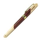 Set Of 10 Custom Engraved Maple Rosewood Rollerball Clip Pen - Black Gift Box