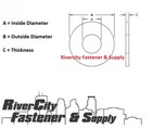  10  1 2 X 1-1 4 Extra Thick Heavy Duty Flat Washers 18-8 Stainless 1 2x1 25