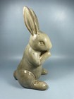 Ceramic Glazed Bunny Rabbit Figurine   2  Easter Or Spring Decor   9 In 