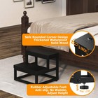 Step Stools For Adults Kids  Heavy Duty Stepping Stools Wooden Bed Step Stool   
