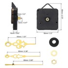 1set Quartz Clock Movement Mechanism 1 2  Total Shaft For 2-3mm Clock Dial Thick