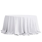 White 132  Round Polyester Tablecloth High Quality Wedding Catering Supplies
