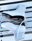 White Black Dragon Figure Skating Ice Skates Very Nice Size 9