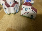 Miniatures Village Greece  Ceramic Homes   Churches 12 Pieces Colorful
