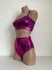 Schminke     bra Top Pole-dance Wet-look Set Pole-wear Bottoms Pleasure Festival