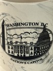 Washington Dc  Nation   s Capitol Black white Marbled Ceramic Engraved Coffee Mug