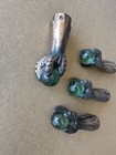 4 Set Antique Piano Stool Claw   Glass Ball Feet 4  Tall