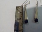 Sheldon   Nancy Westika  Zuni  Sterling And Lapis Dangle Earrings 1 1 8 Inch