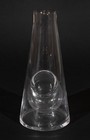 Sugahara Modernist Glass Cocktail Pitcher W  Ice Pocket Handcrafted Japan 1980 s