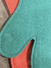 Vintage East Germany Ddr Text l Felt Embroidery Christmas Decor Mittens