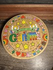 Vintage Grandma Christmas Holiday Gift 6  Round Wood Trinket Box Enesco 1983 A4