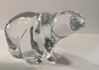 Vintage Hadeland Norwegian Crystal Polar Bear Figurine - Large Size 6 1 4 X 4   