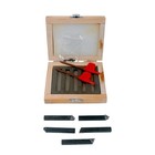 Indexable Carbide Insert Lathe Turning Tool Bit Set In Wooden Box 5pc 1 4  Shank