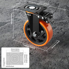 6 Inch Caster Wheels  Casters Set Of 4  Heavy Duty Casters With Brake 3000 Lbs 