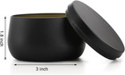 24 Pieces Black Candle Tins With Lids  8 Oz Bulk Empty Candle Jars  Metal Tin Co