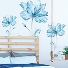 Flower Wall Stickers Floral Vinyl Wall Decals Wall Arts Removable Living Bedroom