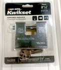 Armored Shutter Monoblock Padlock Container Lock Kwikset 90250-032 Black Decker
