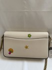 Nwt Coach Mila Crossbody Bag With Sticker Print Ccd24 Chalk Multi Chain Strap 