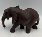 Vintage Hand Carved Wooden Elephant   No Tusks   H9cm L14cm W6cm