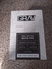 Grav   Small Wide Base Water Pipe - Smoke With Clear Accents