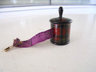Antique Tartan Ware  prince Charlie  Barrel Tape Measure