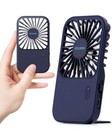 Mini Portable Handheld Fan  Small Rechargeable Pocket Travel Fan Dark-blue