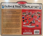 Melissa   Doug 33 Piece Wooden Farm   Tractor Play Set Kids Tray New Sealed Toy