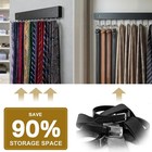 Wall Mounted Tie   Belt Rack Organizer - 2 Pack  28 Hooks Hold 40 Ties   40