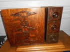 Antique Singer  Sewing Machine  6 Six Drawers   Racks  Tiger Wood