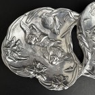 Arthur Court Aluminum Bunnies Divided 2 Section Handled Easter Serving Tray 15   
