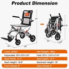 All-terrain Foldable Travel Wheelchair  Weighs Only 19 Lb  280   Swivel Armrests