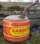 Vintage Liberty Handy Can Metal 3 Gallon Gasoline Tin Gas Oil Advertising Sign