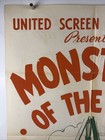 Monsters Of The Sea Movie Poster  verygood   One Sheet 30s Ocean Creatures 28129