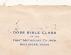 Wwii Letter First Methodist Church Ballinger Texas Son In Service Ft Smith Ark