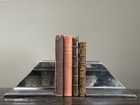 Vintage Art Deco Chrome Metal Bookends  pair 
