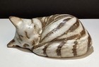 Rare 1983 Vtg Signed Andersen Designs Sleeping Stoneware Cat Boothbay  Me