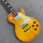Yellow 6-string Lp Electric Guitar With Chrome Hardware And Rosewood Fretboard