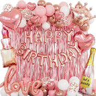 96pcs Rose Gold Balloon Garland Kit Pink Birthday Wedding Party Decorations