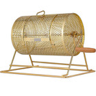 Brass Plated Raffle Drum Ticket Casino Bingo Spinning Lottery Holds 3000 Tickets