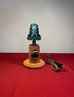 Steampunk Desk Lamp  Upcycled Glass Insulator  Industrial Decor