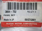 Nos Arctic Cat Recoil Pawl Kit 3004-752 Oem Genuine Suzuki For Kitty Cat