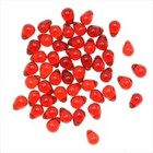 Jablonex Czech Glass Teardrop Beads  50 Pack   6x4mm   Siam Red 
