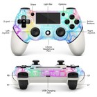 Custom Design Color Light Rgb Wireless Controller For Ps4 Console  white 