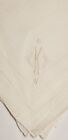 Vintage Madeira Embroidered Initial K Monogram Linen Hankie Handkerchief Bridal