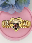 Rare Sweetheart Bracelet Puffy Heart Antique Vintage Gf Expansion Purple Shell