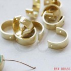 20 Pieces Raw Brass Two Holes Spacer-curved Bead Frame - Half Circle  cw-3116c 