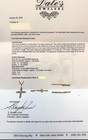 Vintage Custom-made 14k Yellow Gold Cross Necklace With 18 Brilliant Diamonds